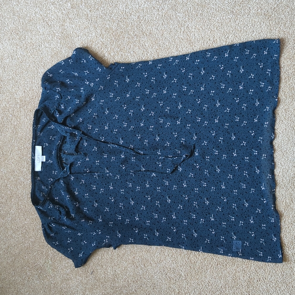 Green patterned loft top - Medium